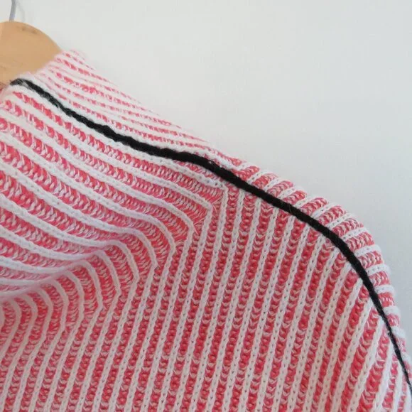 SOFT SURROUNDINGS Ribbed Funnel Neck Oversized Drop Shoulder Sweater - Size 2X - Picture 4 of 15